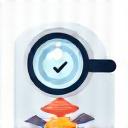 虫眼鏡のイラストアイコン